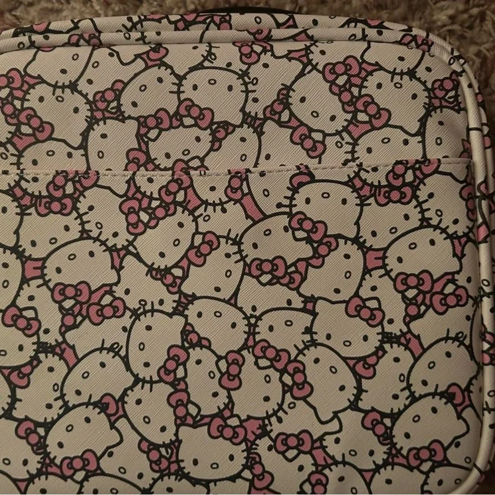 Hello Kitty Pink and Cream Character Pattern Travel Case